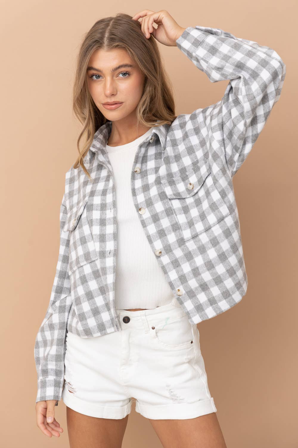 Cropped Shirt Jacket