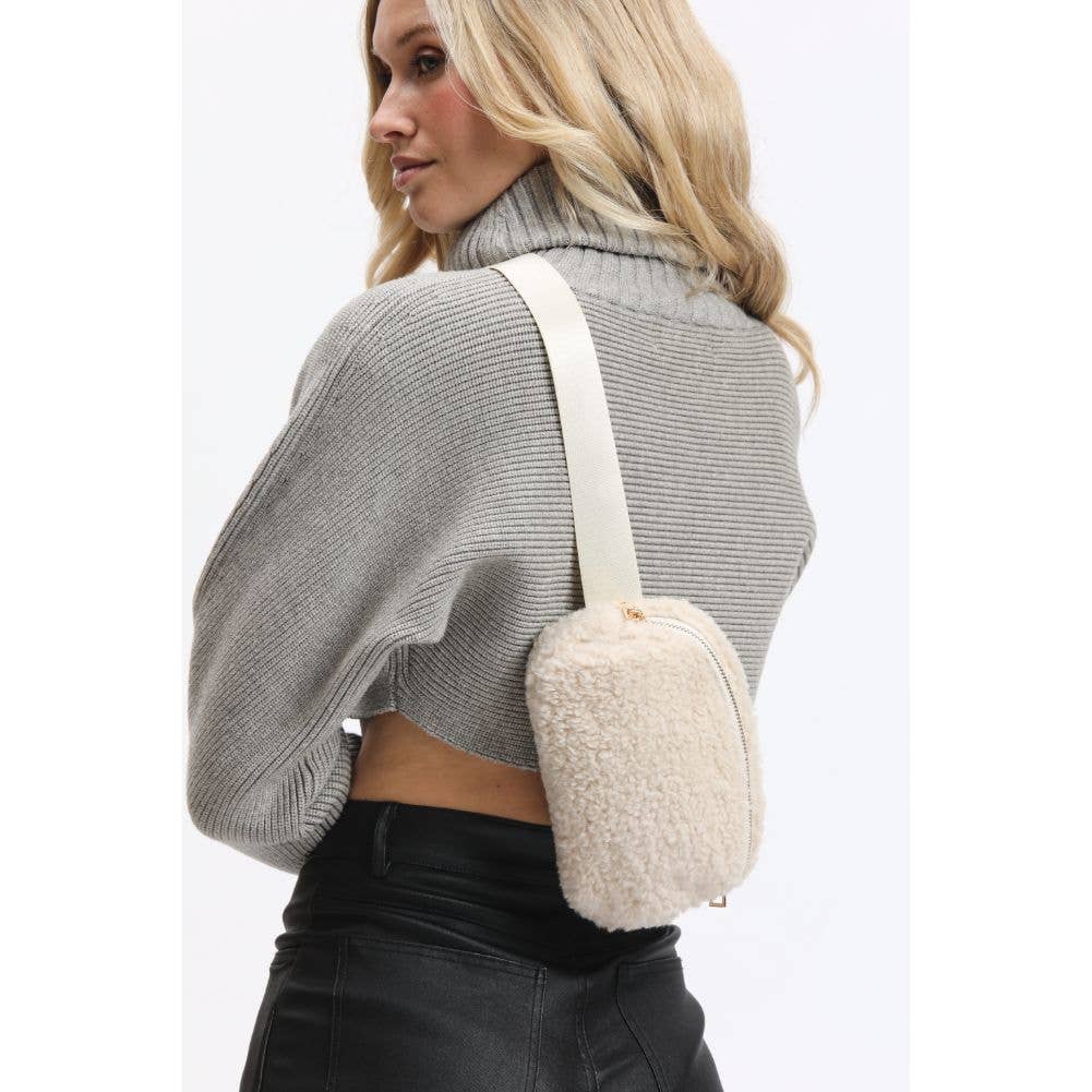 Santi Sherpa Shearling Belt Bag Fanny Pack