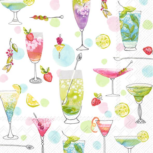 Cocktail Napkin 20pk - Cocktails