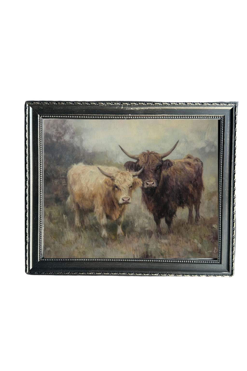 Highland Cows | French Country Black Framed Art
