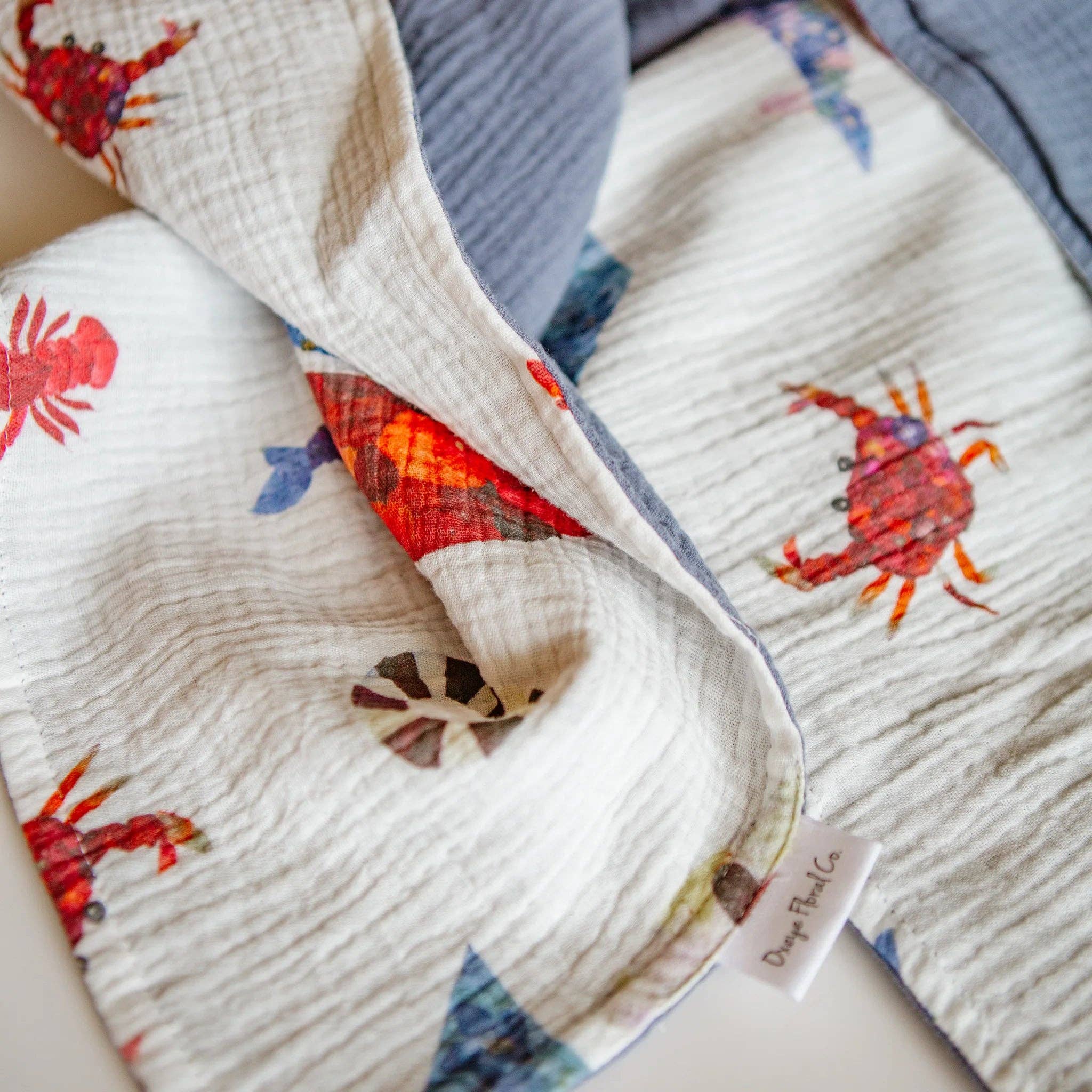 Open Ocean Cotton Baby Blanket