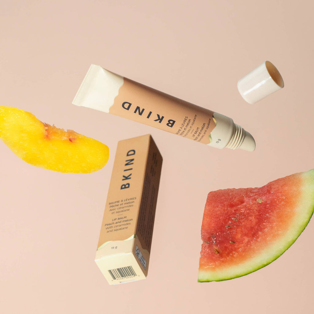 BKIND Nourishing ceramide lip balm | Peach and melon
