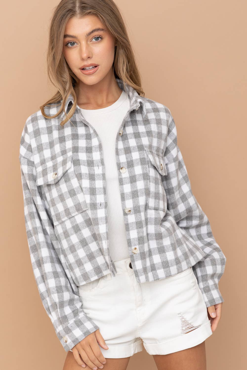 Cropped Shirt Jacket