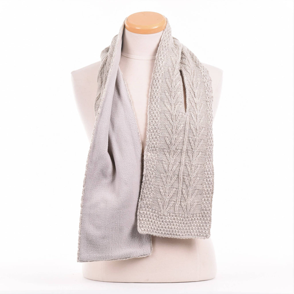 Willow Fleece lined Wool Knit Scarf: Cascade