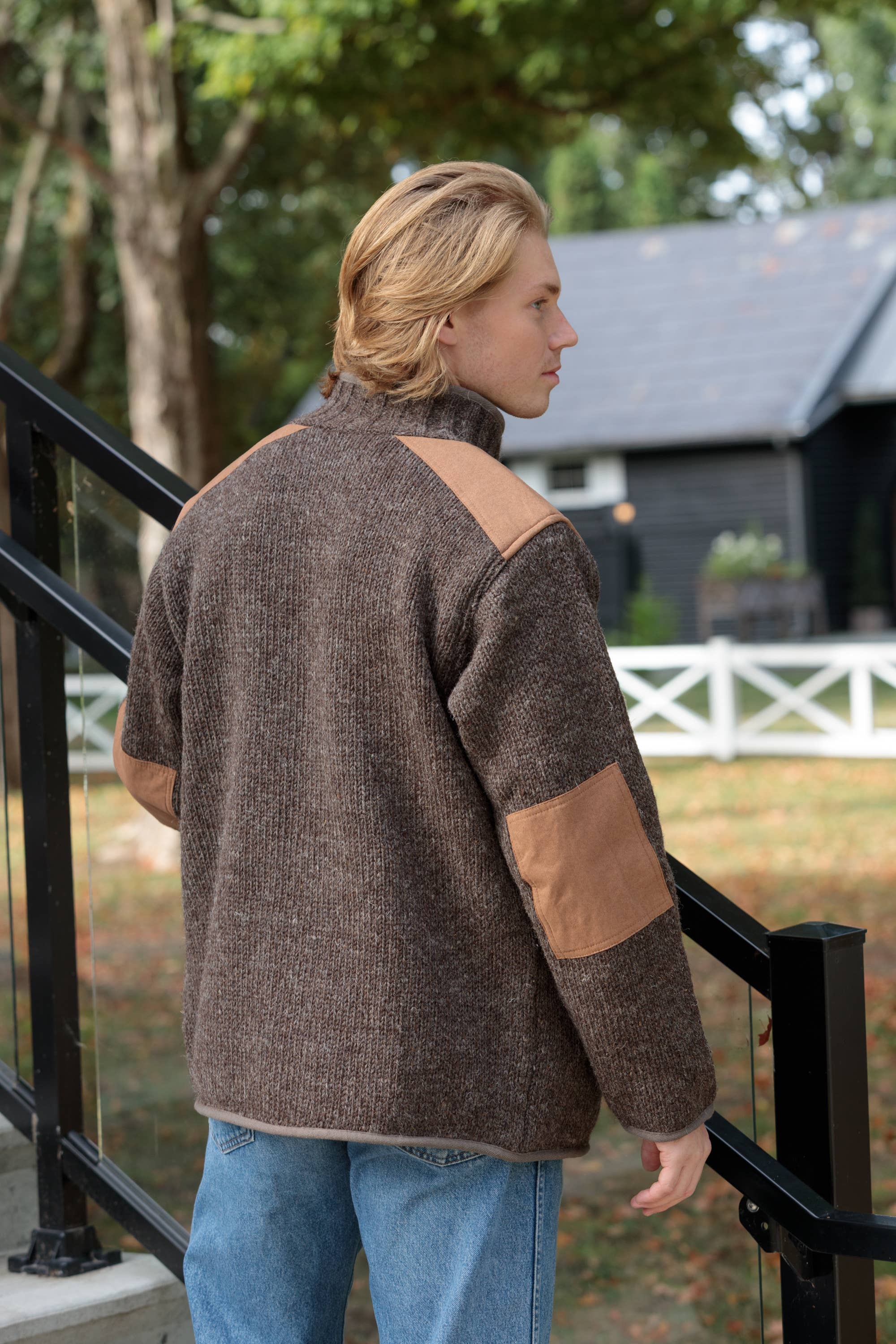 Oxford Full-Zip Wool Sweater