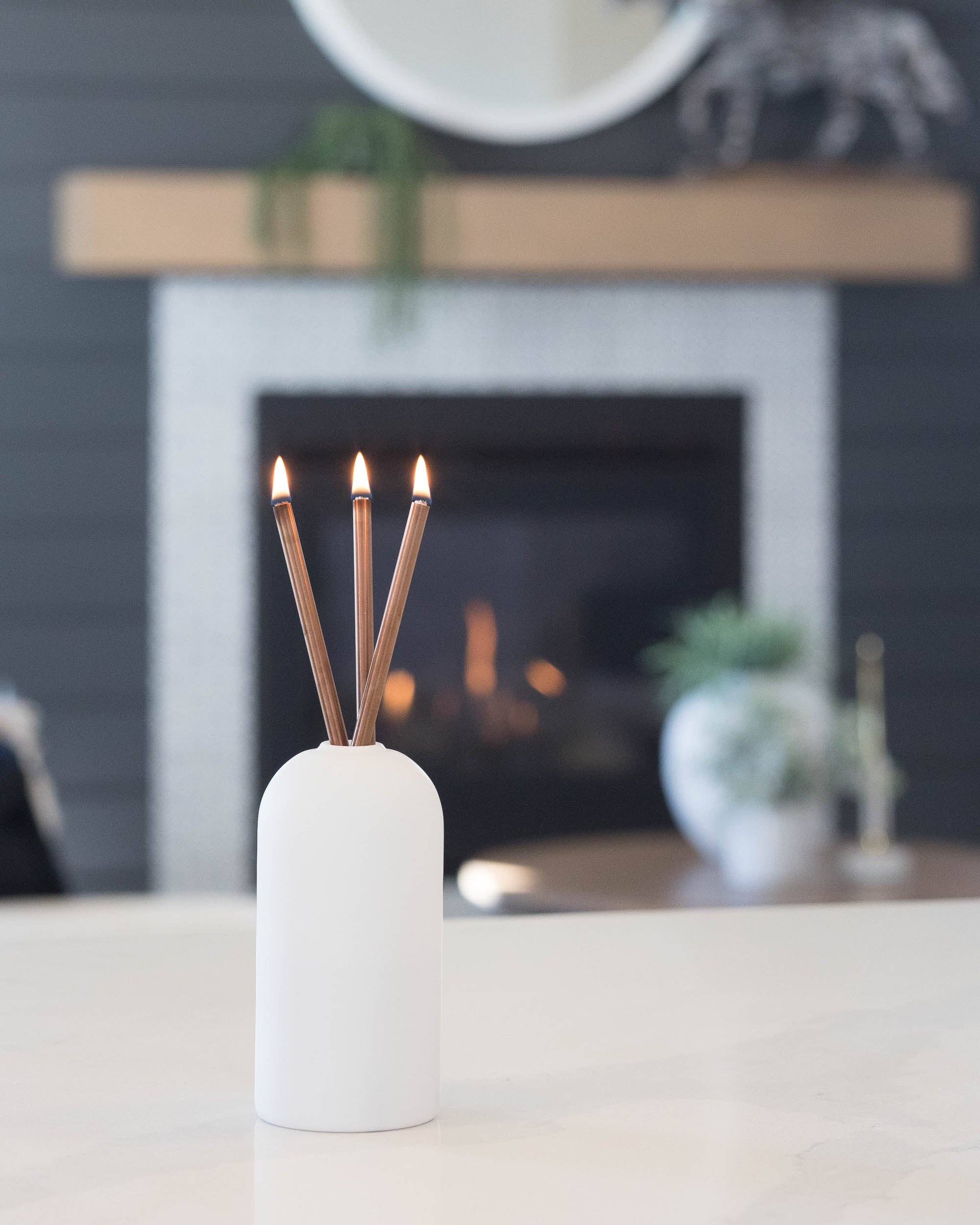 Wylie White Vase Candle Holder