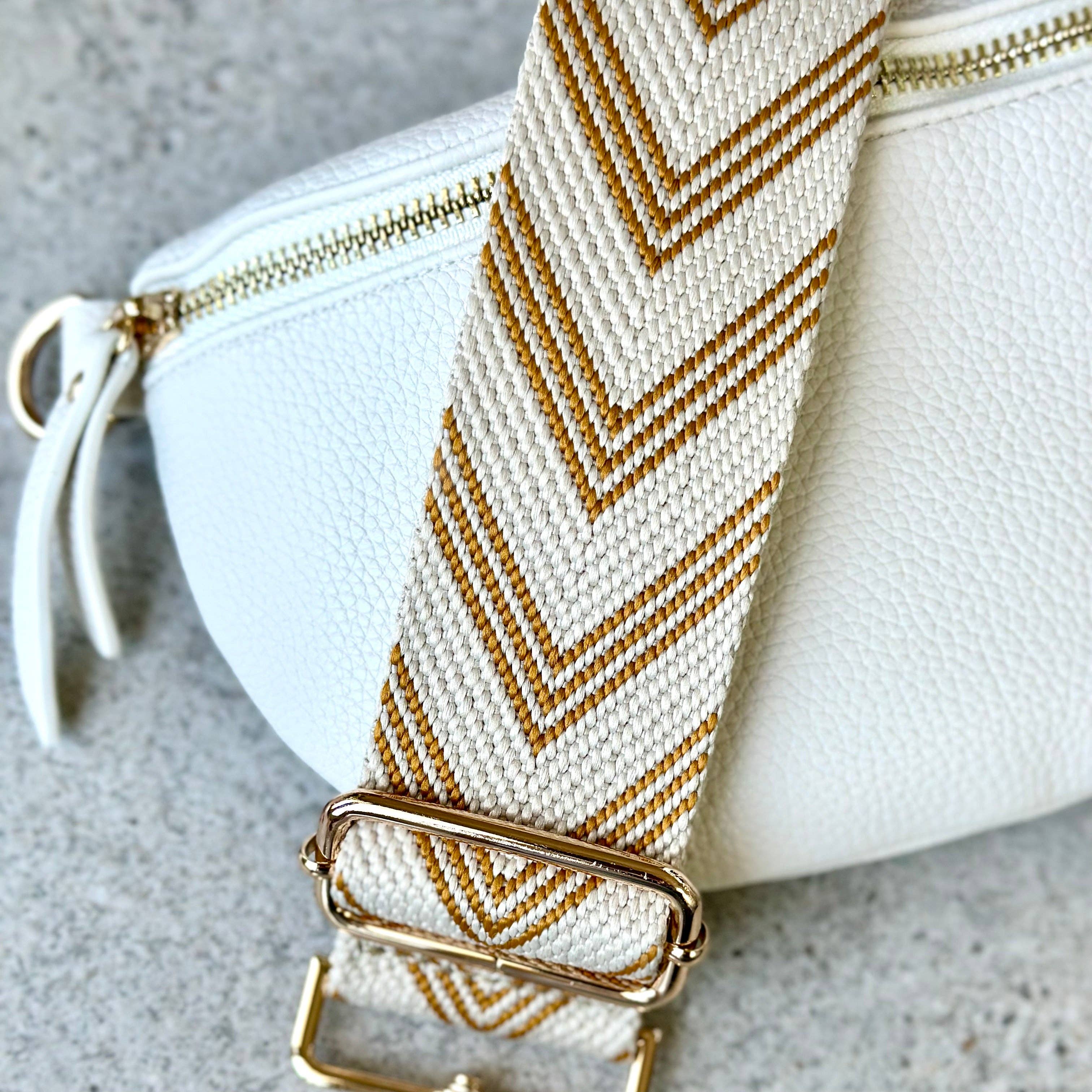 Chevron Mustard bag strap