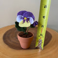 Pansy Felt Forever Flower: Purple/Yellow