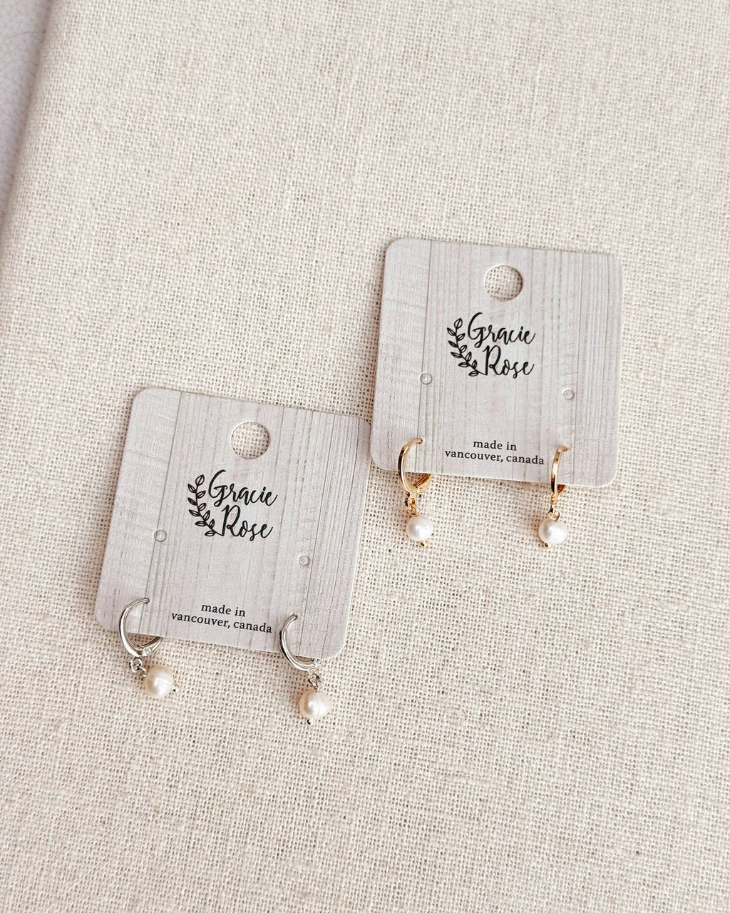 Mini Pearl Huggie Hoop Earrings