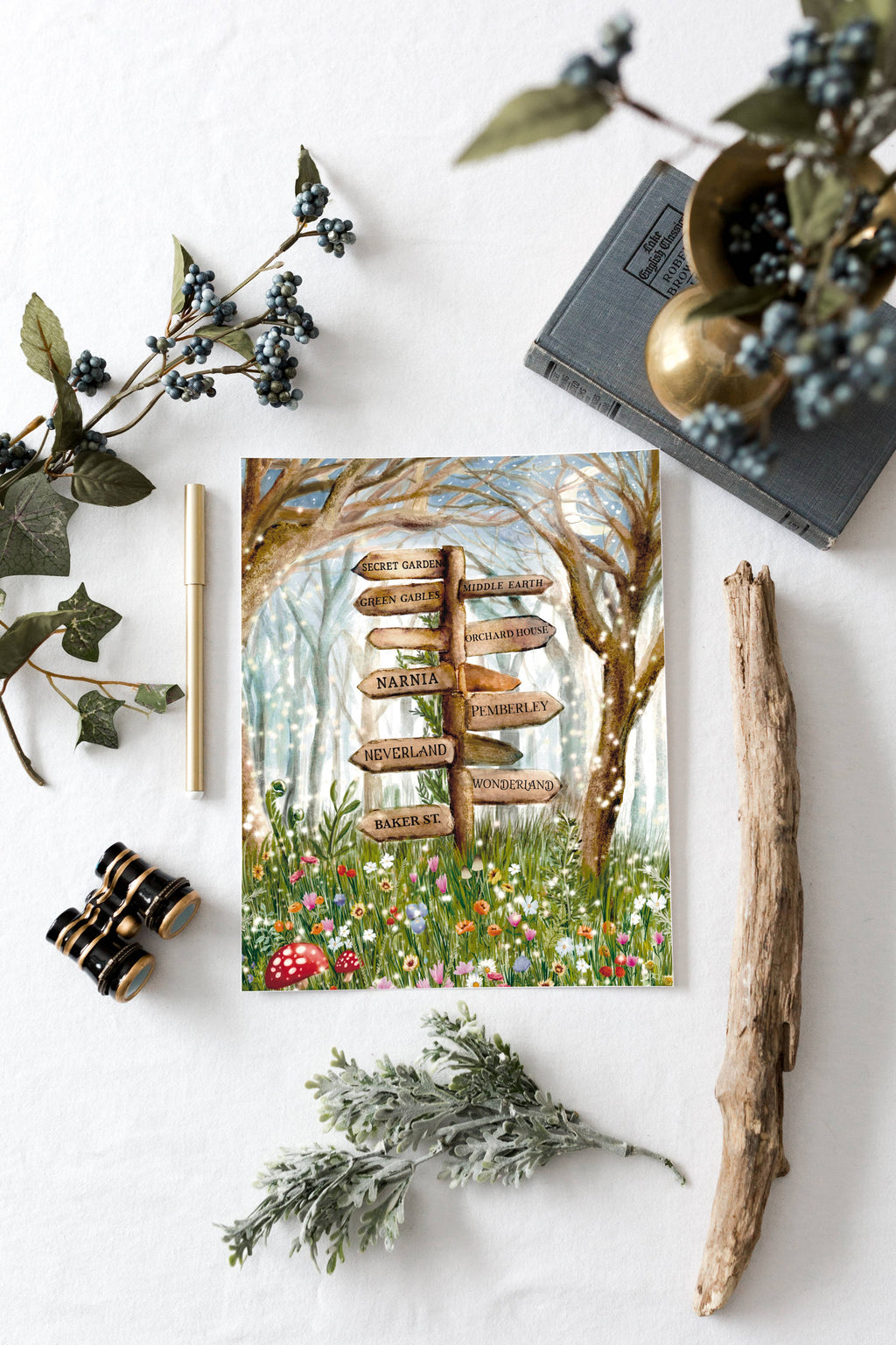 Literary Locations Signpost Print
