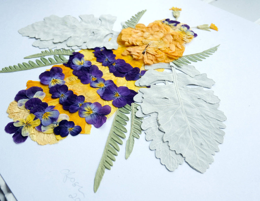 Bee, Pressed Flower Art Print