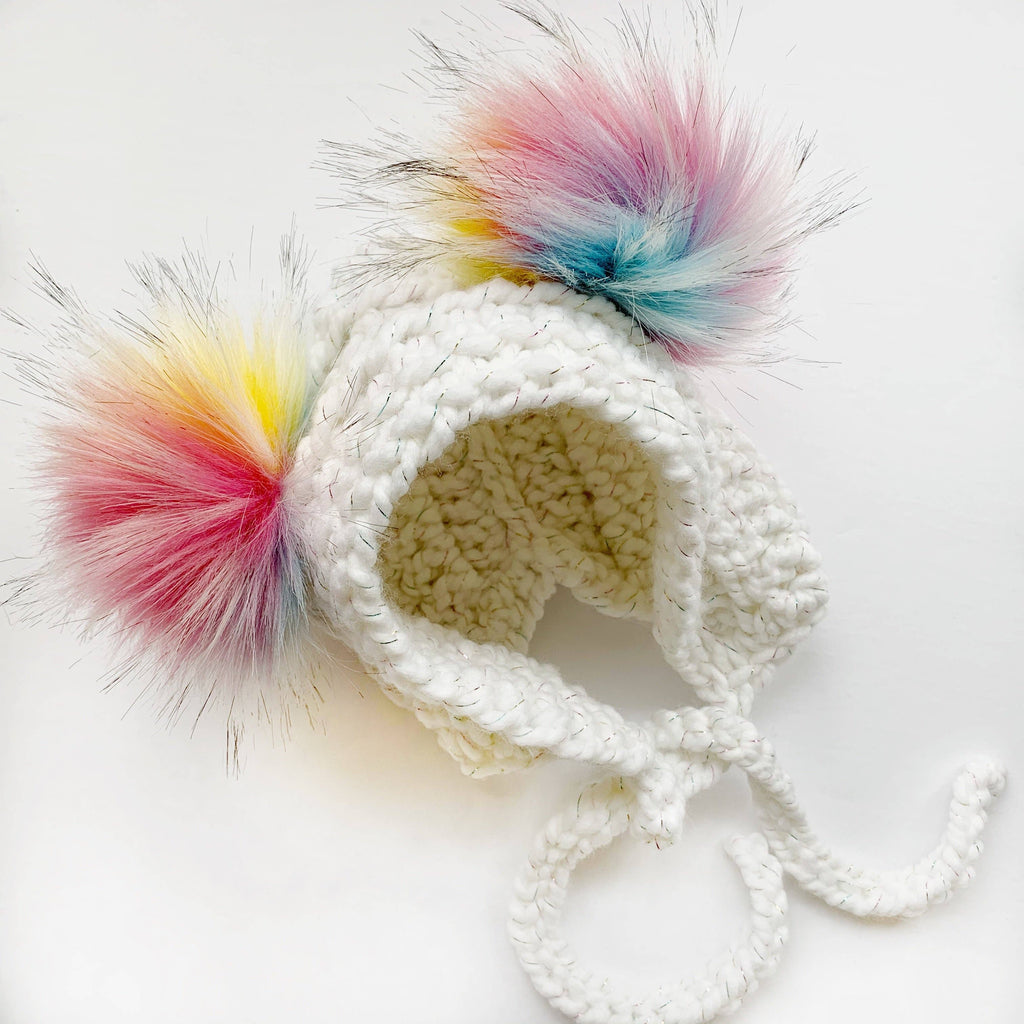 Unicorn Double Pom Bonnet