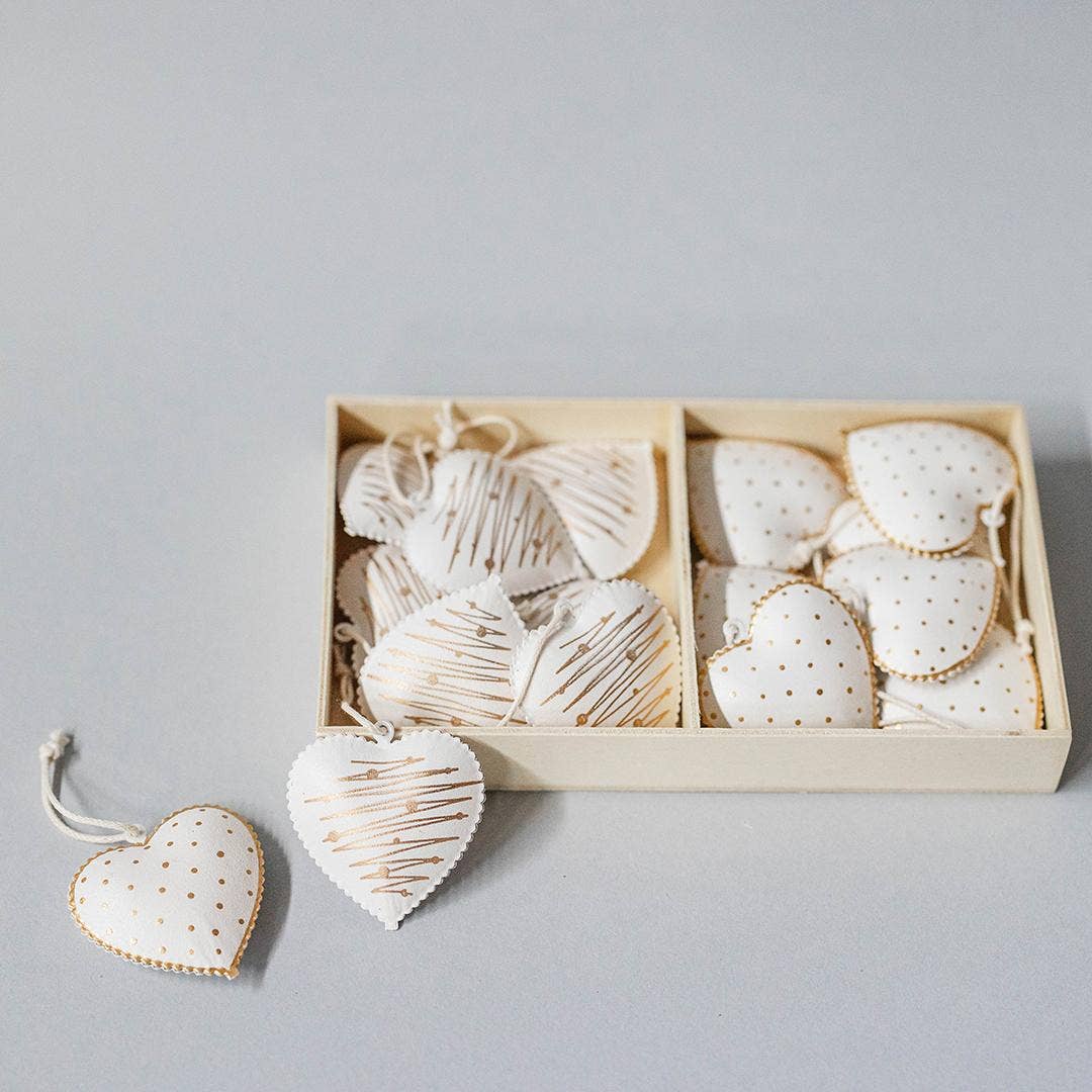 White Metal Hearts