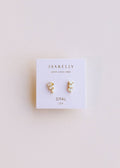 Trio Studs | White Opal & Gold