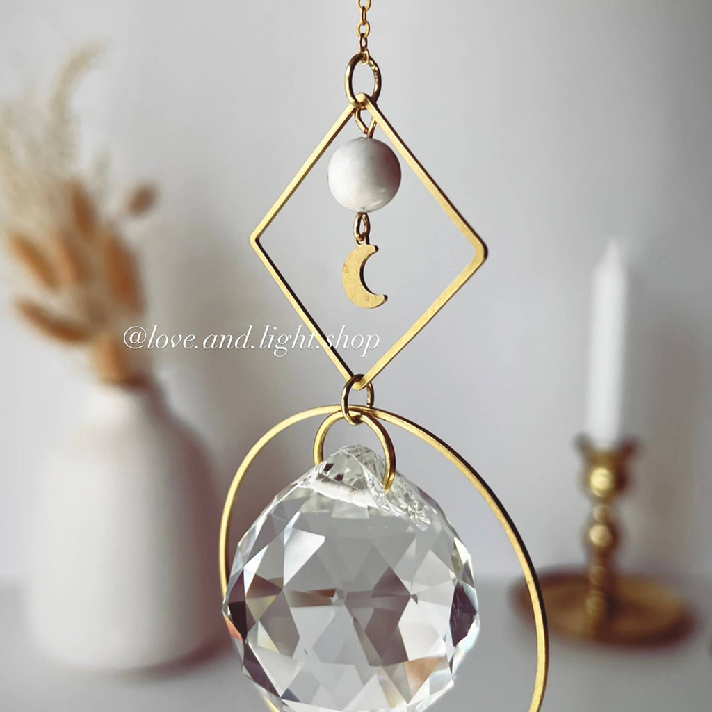 POLARIS Celestial Suncatcher with Howlite Beadwork