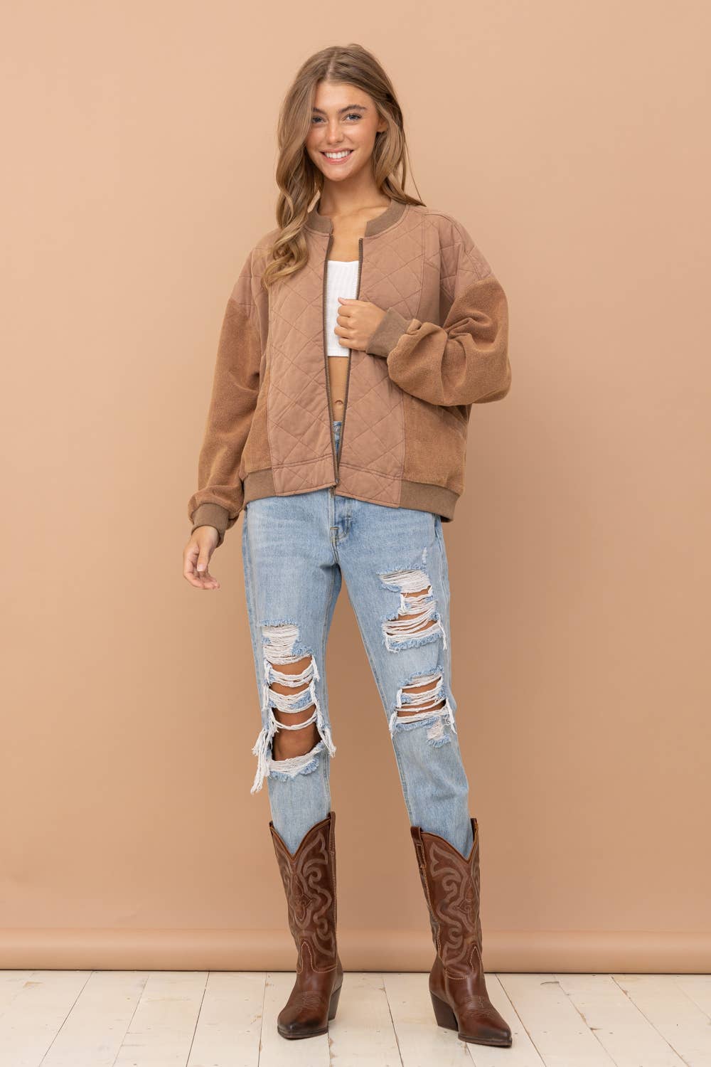 Quilted Fleece Jacket