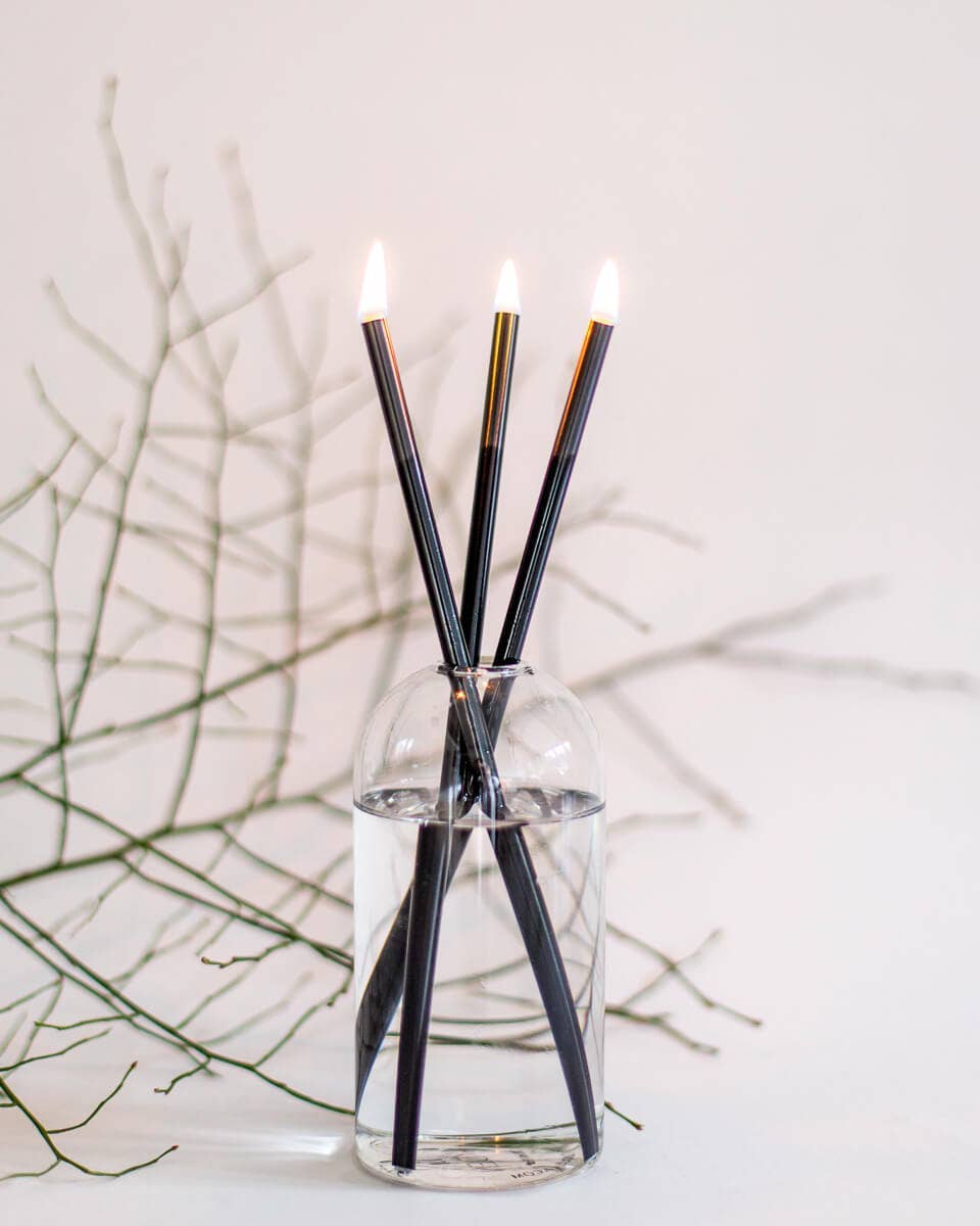 Black Everlasting Candle (3-pack)
