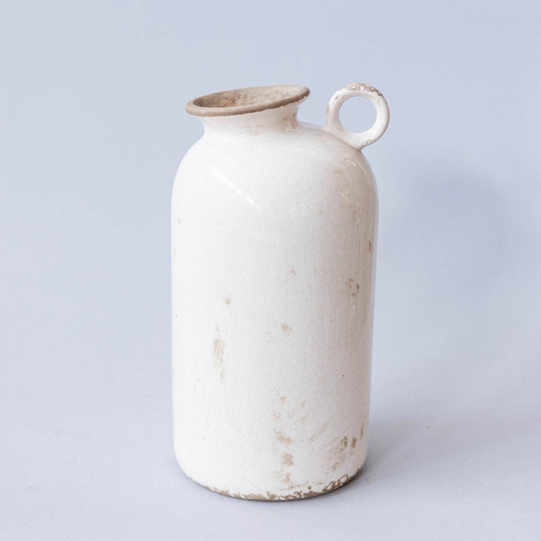 Large Ceramic Vase with Handle