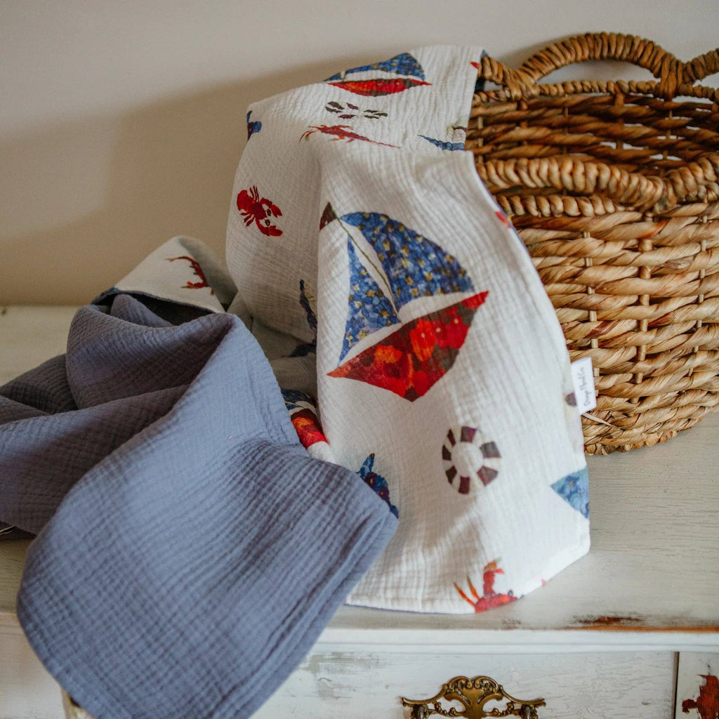 Open Ocean Cotton Baby Blanket