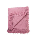 Cotton Throw - Heart Weave - Dusty Rose