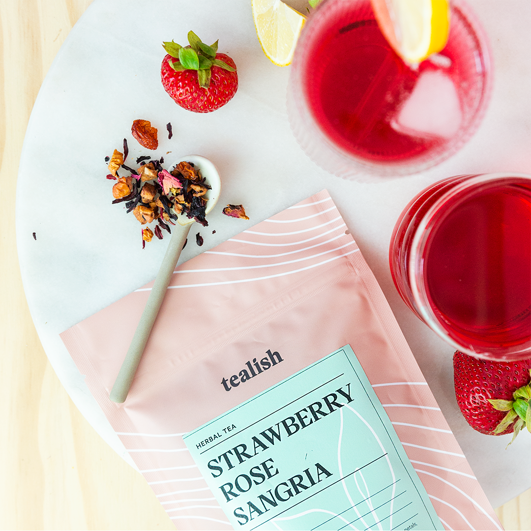 Strawberry Rose Sangria - Herbal Tea: 50g pouch