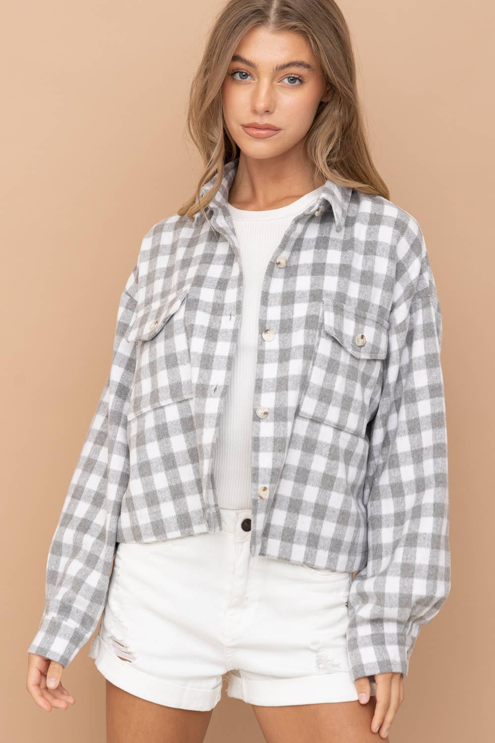 Cropped Shirt Jacket