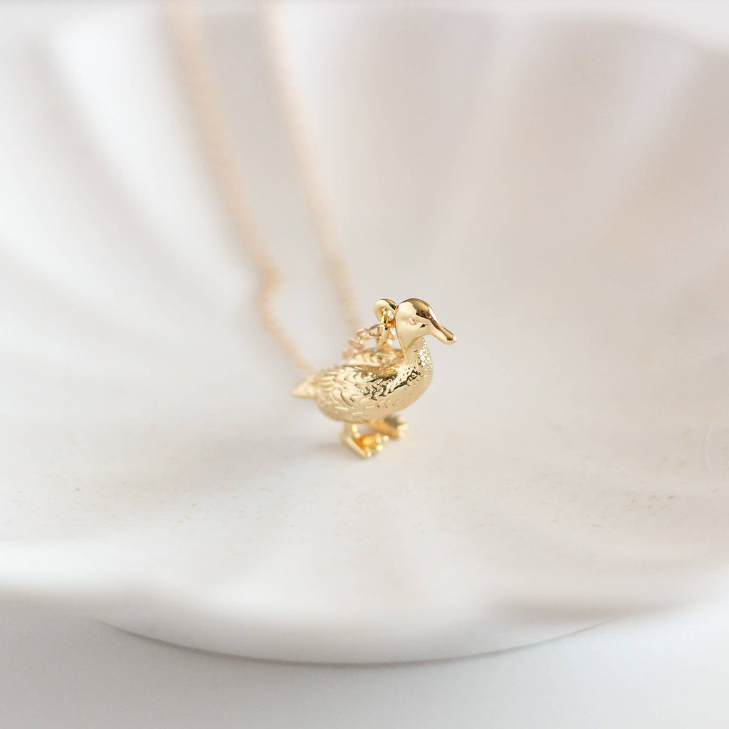 Duck Necklace: Silver