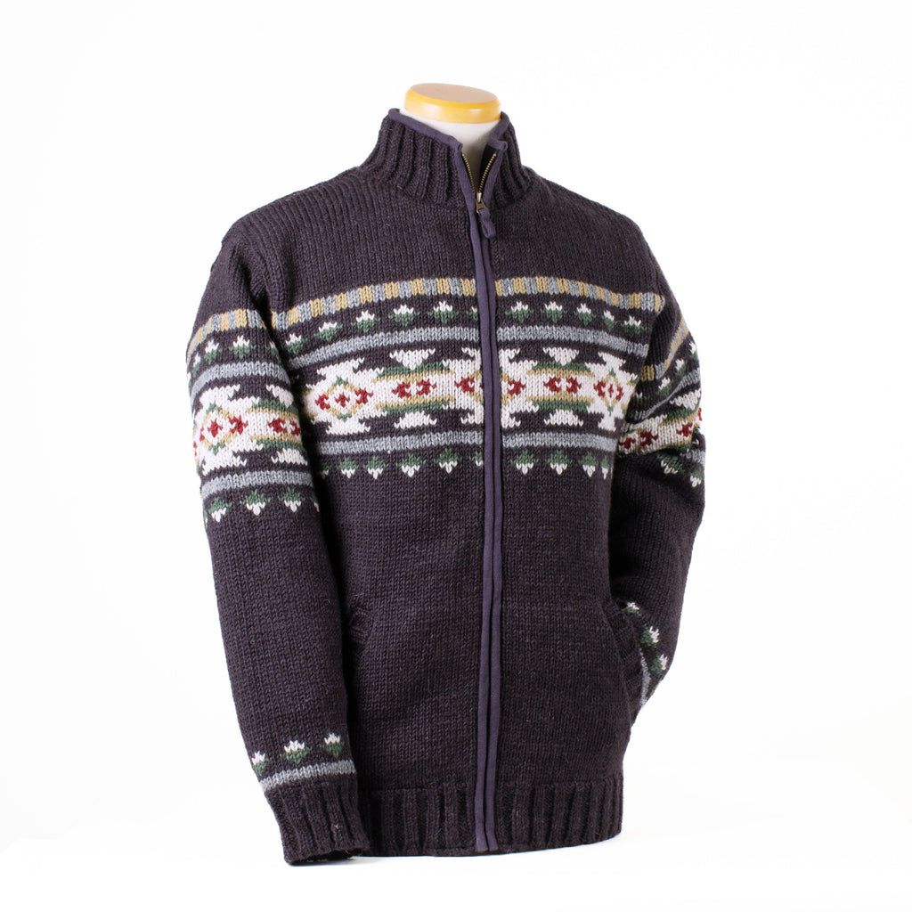 Austin Western Zip Cardigan – Hand Crafted Wool Sweater
