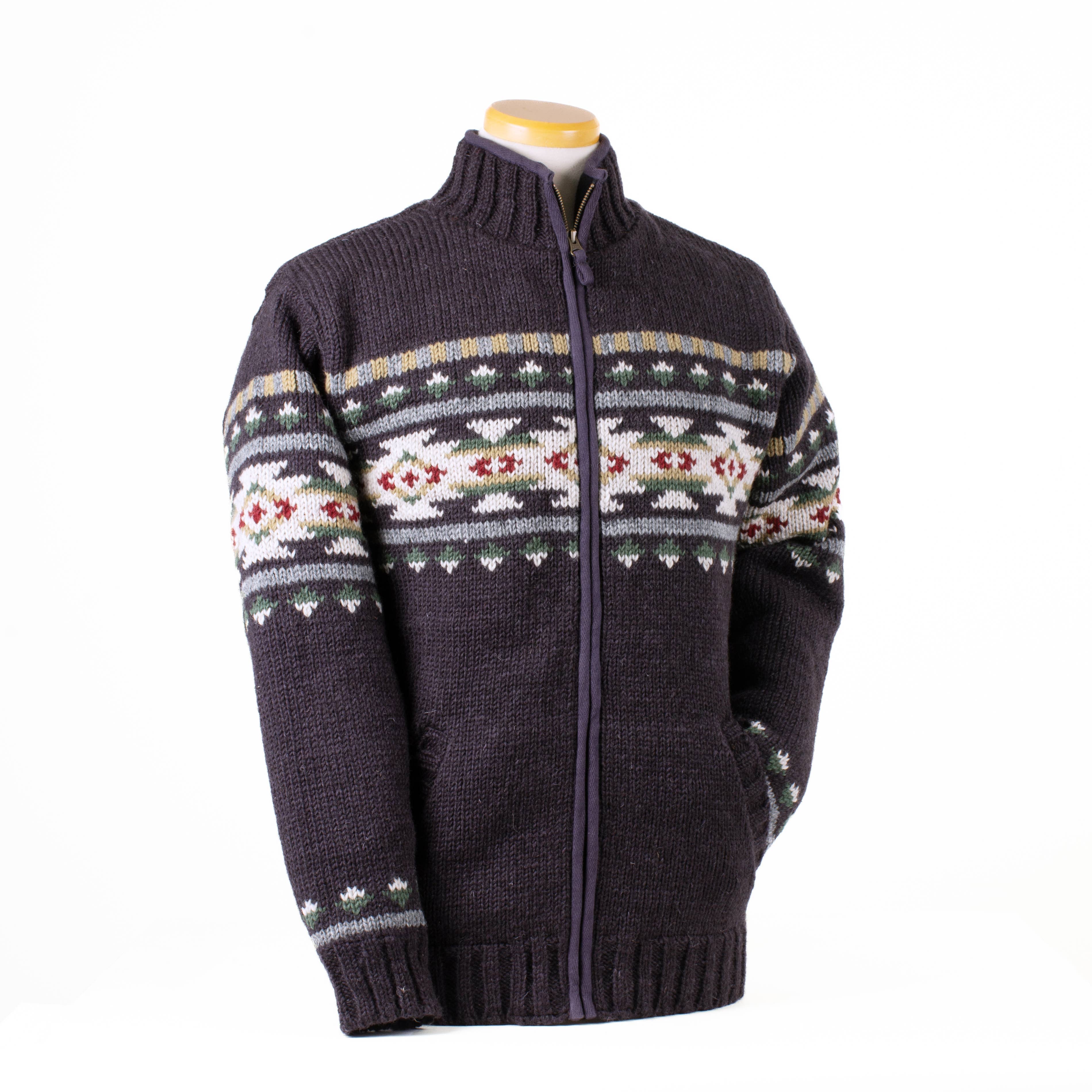 Austin Western Zip Cardigan – Hand Crafted Wool Sweater