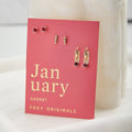 January Birthstone Stud & Huggie Hoop Earrings | Spring 2026