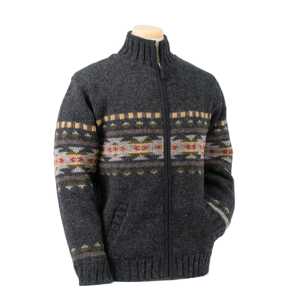 Austin Western Zip Cardigan – Hand Crafted Wool Sweater