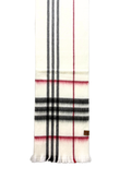 Cream Metro Plaid Alpaca Wool Scarf