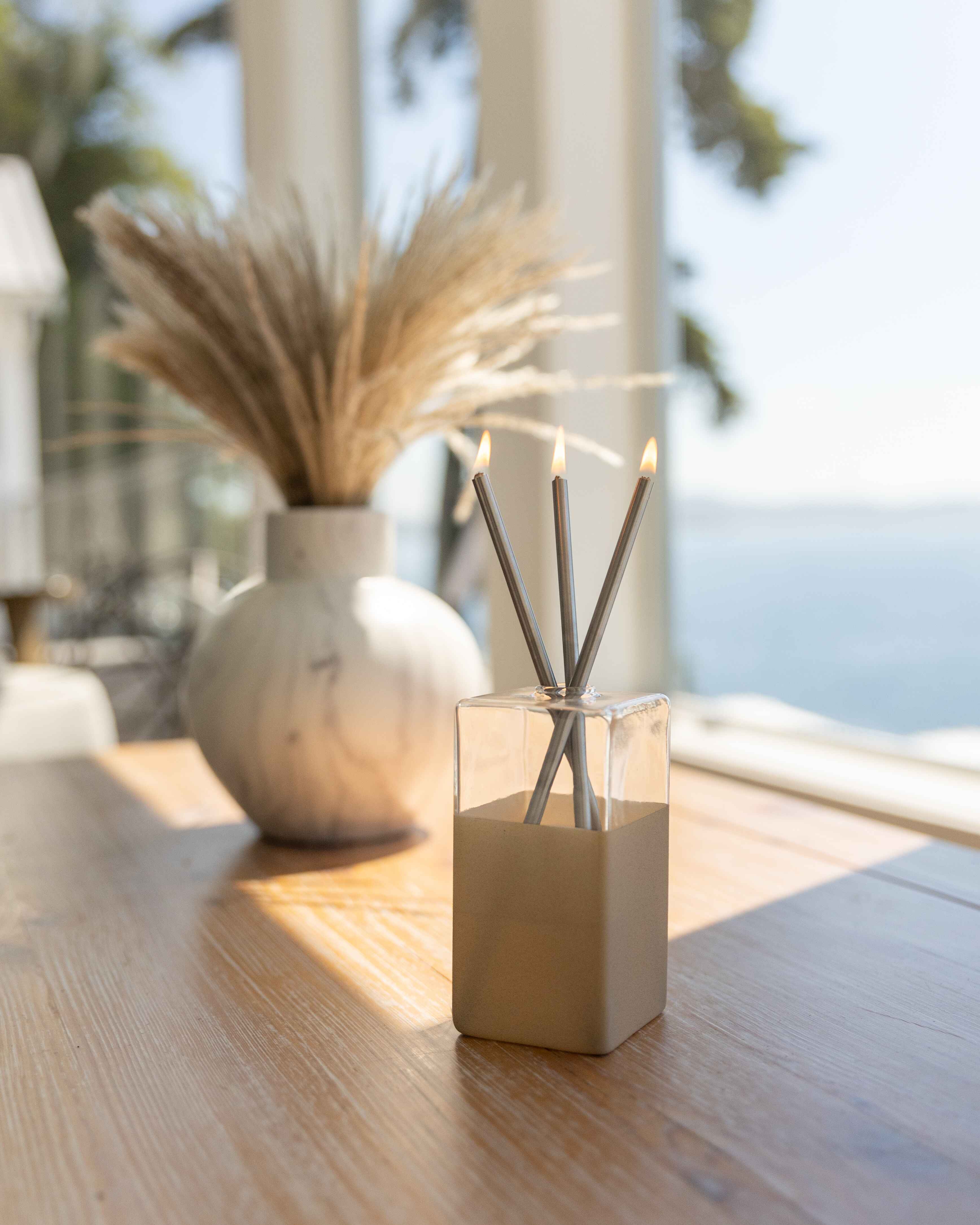 Silver Everlasting Candle  (3-pack)