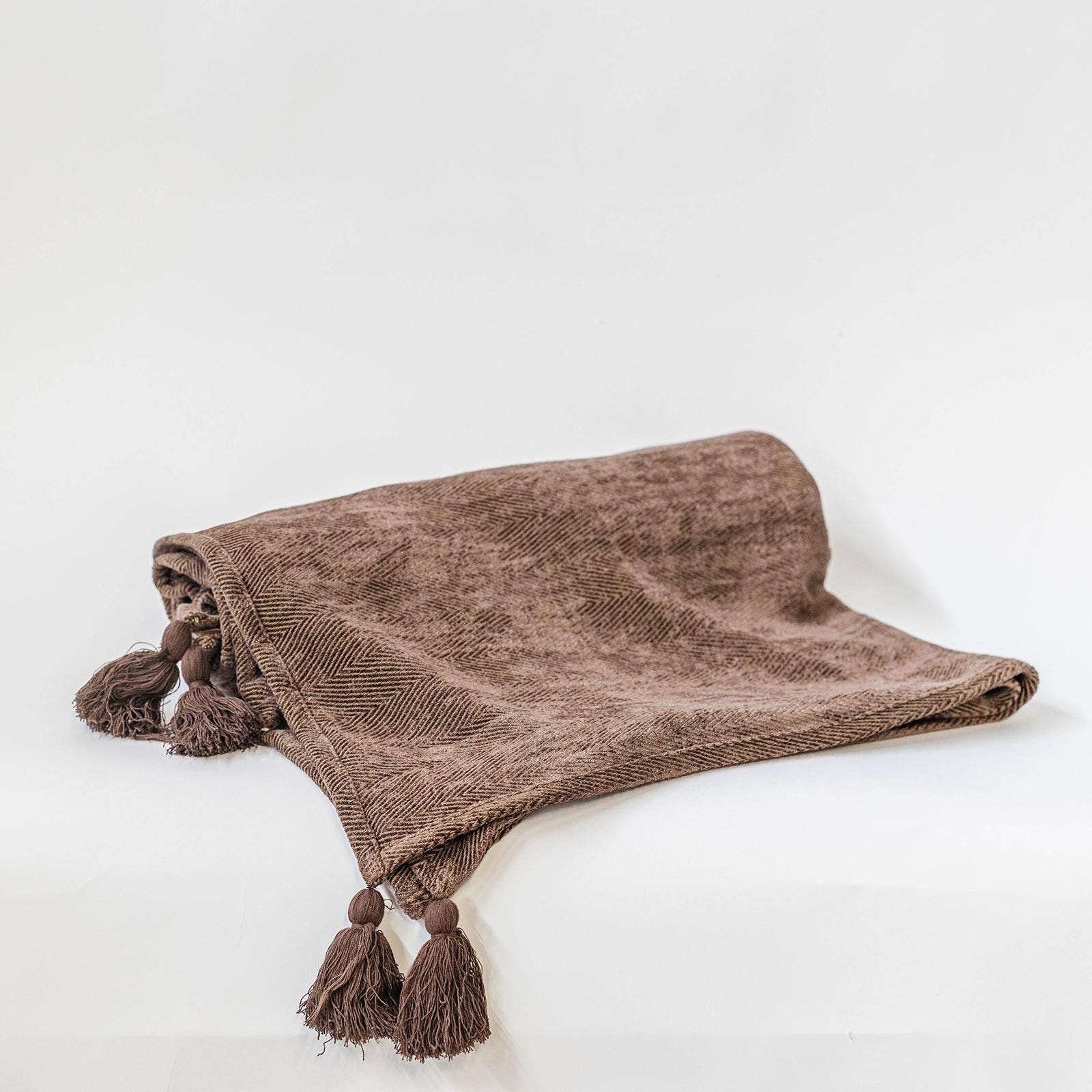 50" x 65" Cotton Throw with Tassels