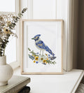 Bird Blue Jay Pressed Flower Print 11x14