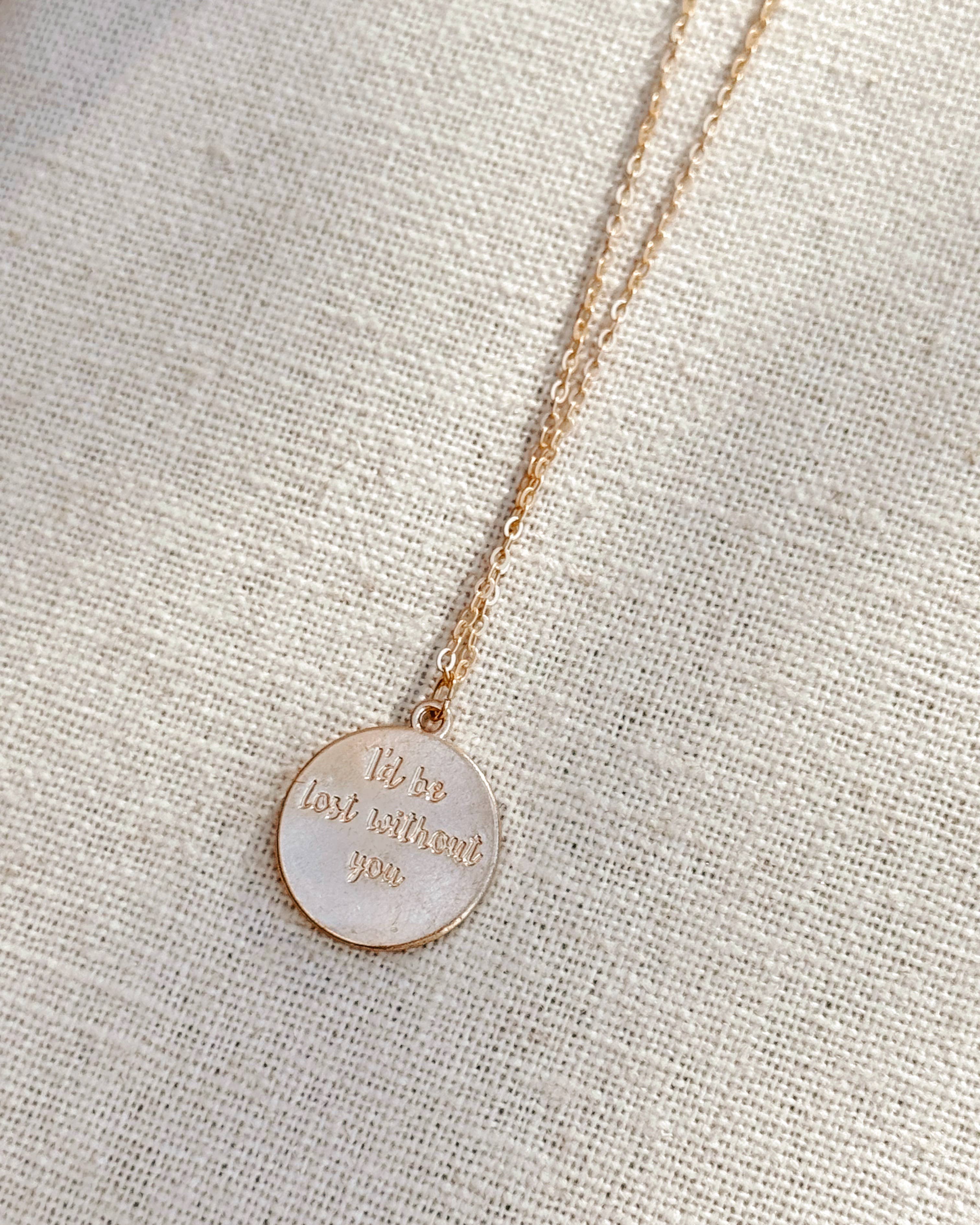 Double-Sided Compass Pendant Necklace