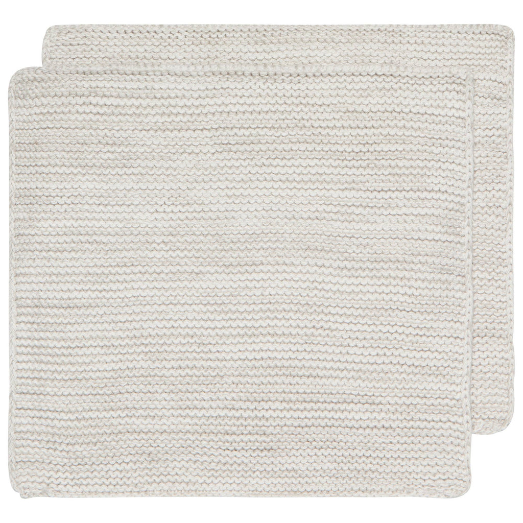 Dove Gray Knit Dishcloths Set of 2