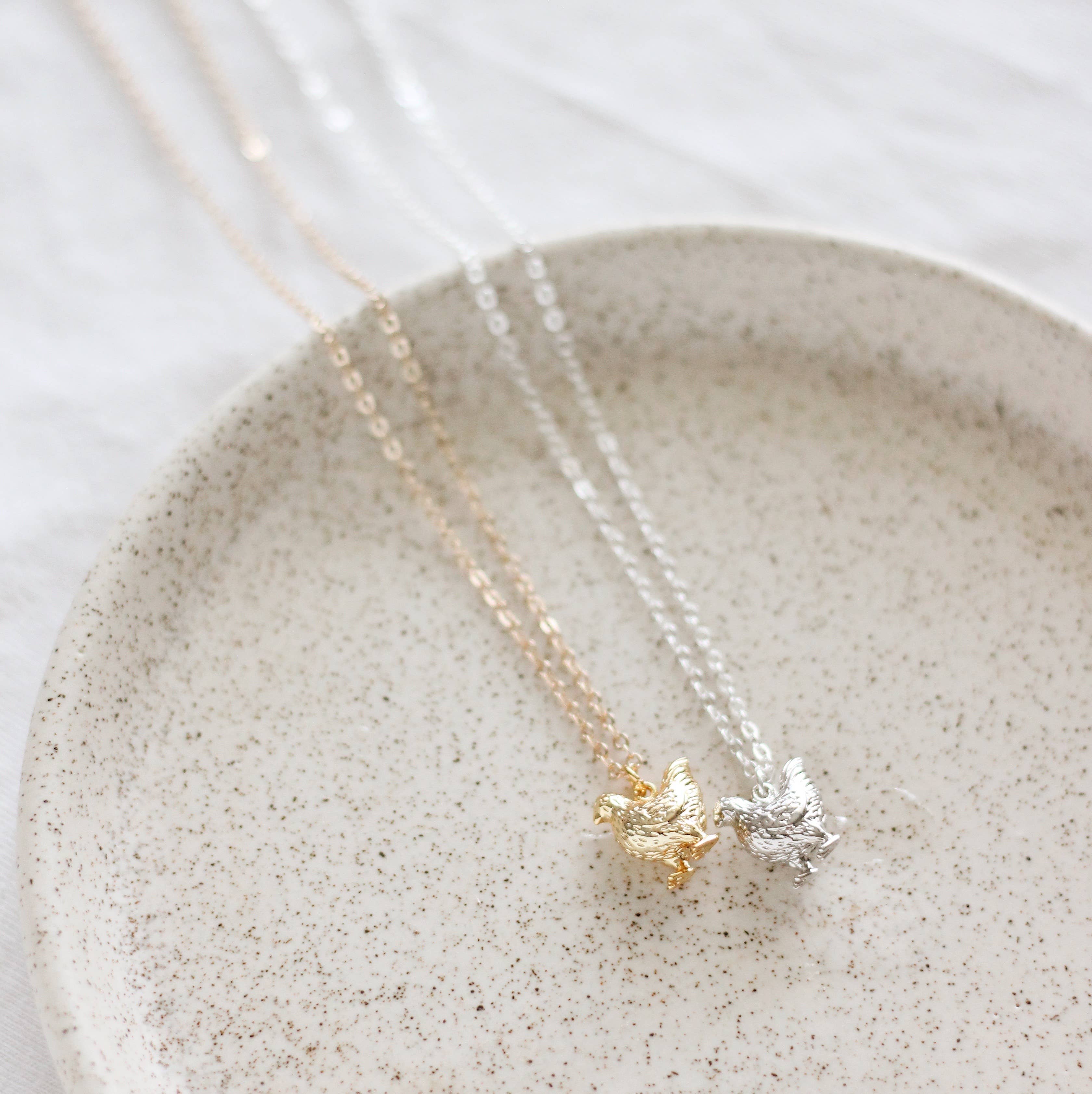 Chicken Necklace: Yellow Gold