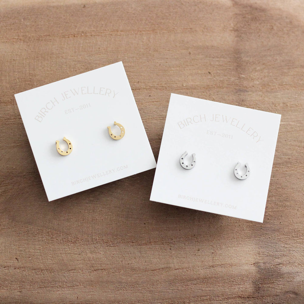 Mini Horseshoe Earrings (Silver)