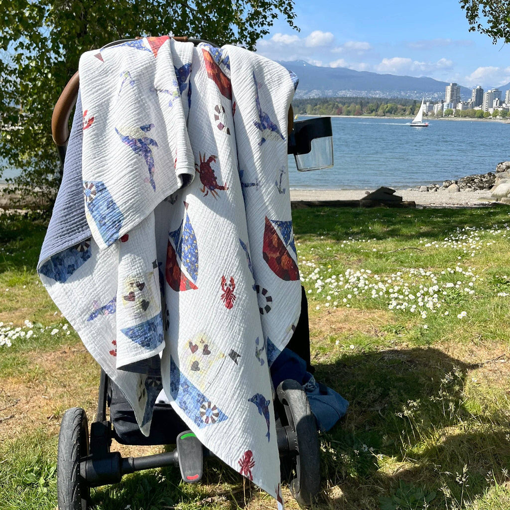 Open Ocean Cotton Baby Blanket