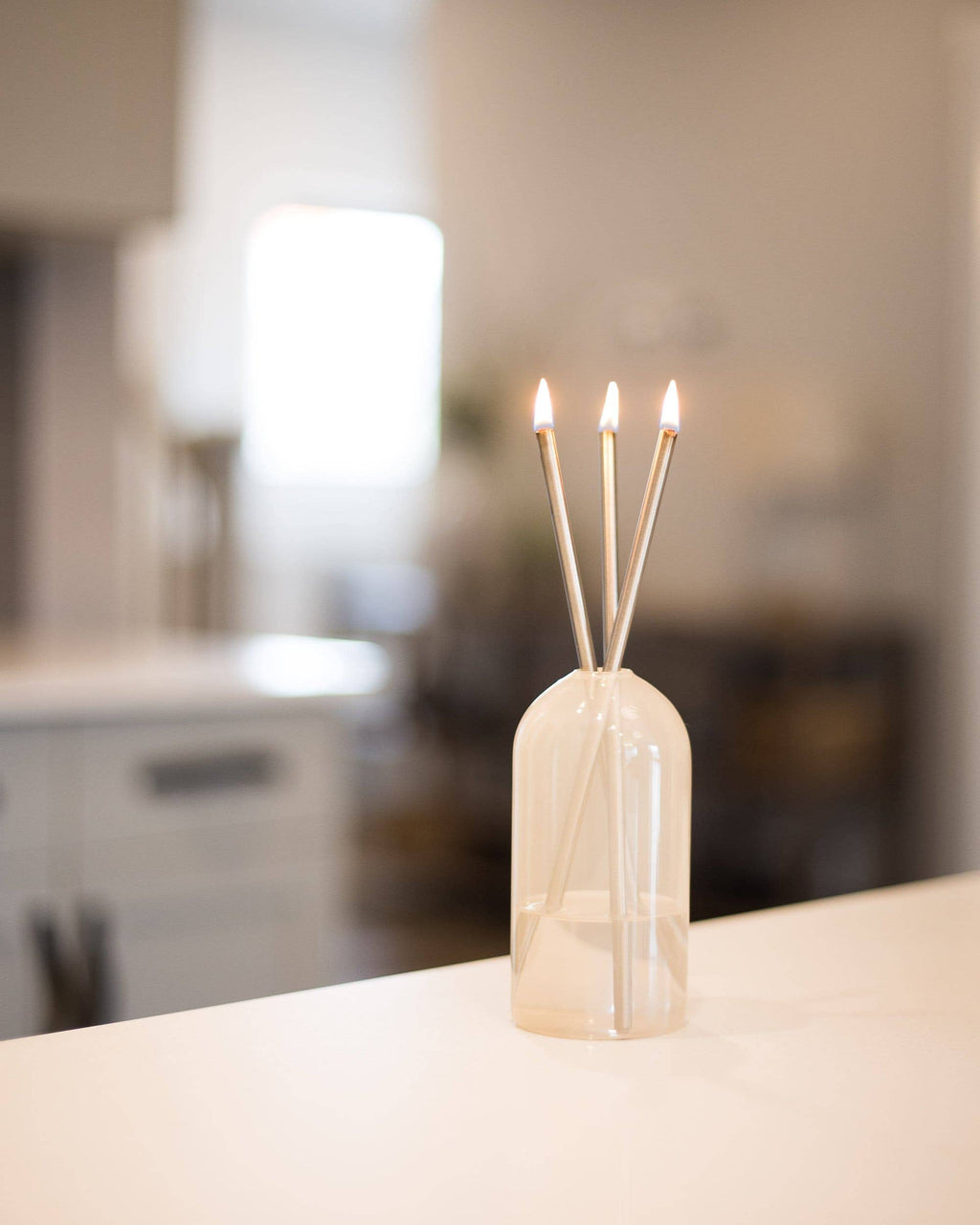 Silver Everlasting Candle  (3-pack)