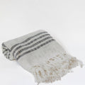 50" x 65" Quality Throw in Cotton Slub With Tassels