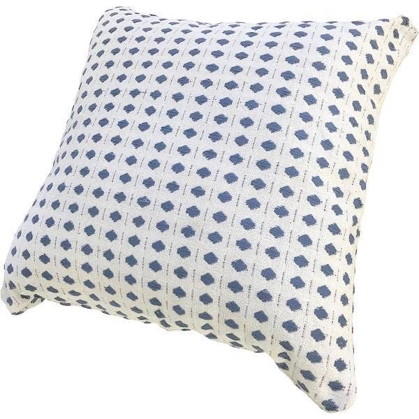 White and Blue Cushion Cover (18" x 18")