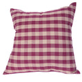 Zip Cushion Cover - Burgundy Check with Insert