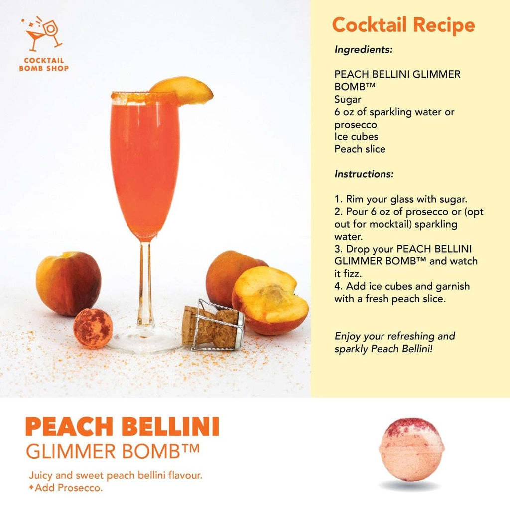 Cocktail Bombs | Peach Bellini
