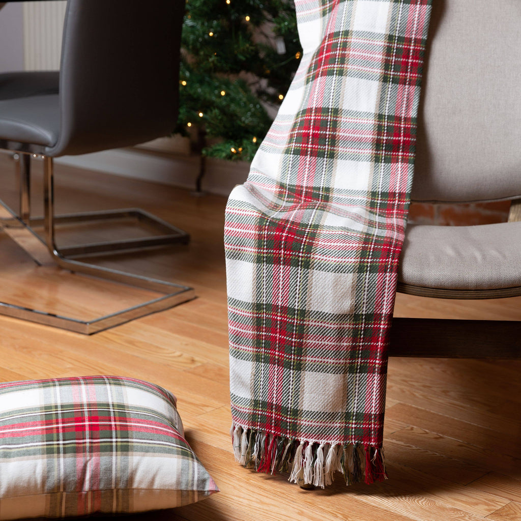 100% Cotton Plaid Throw 50x60