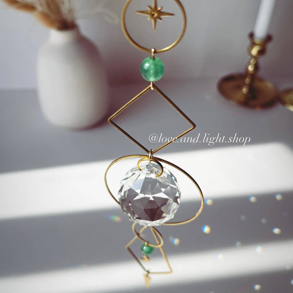 PHOEBE Celestial Suncatcher + Aventurine Beadwork
