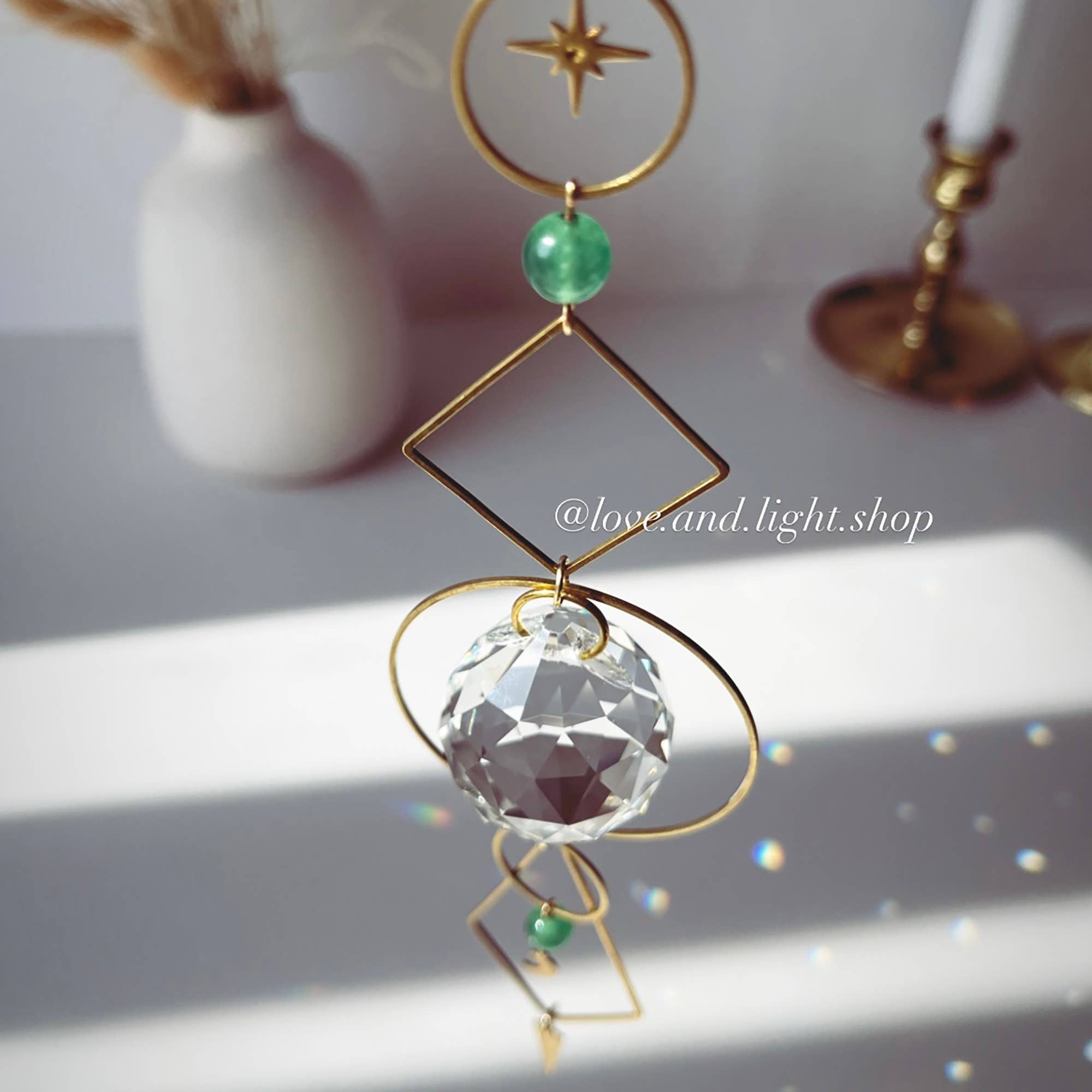 PHOEBE Celestial Suncatcher + Aventurine Beadwork