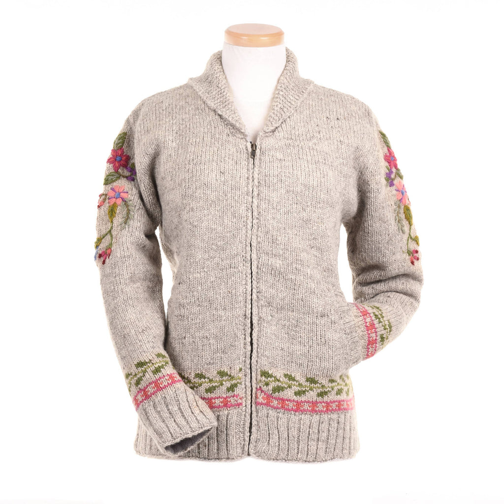 Hartley Knit Sweater with Floral Antler Design