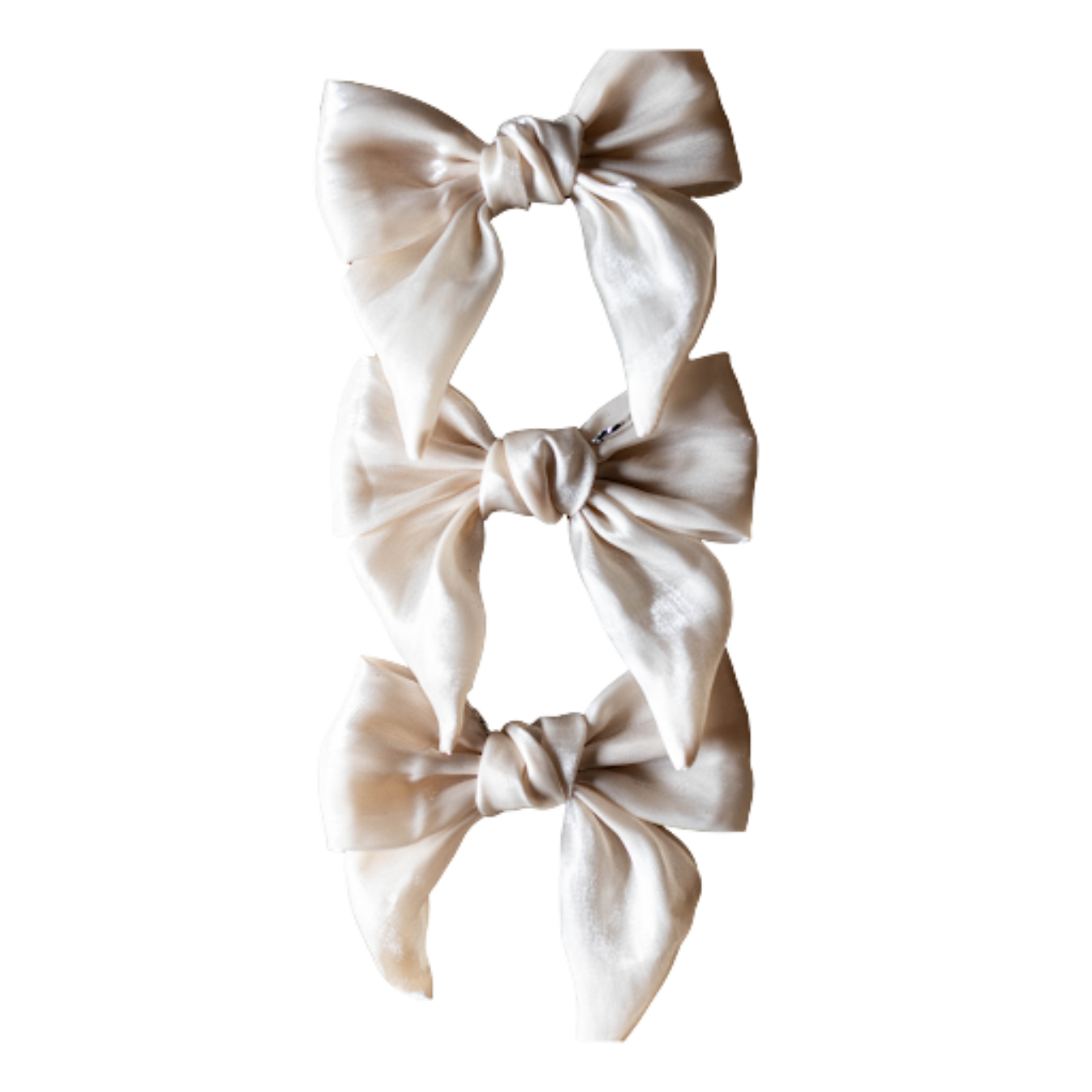 Bow Gauze Cream Set of 3